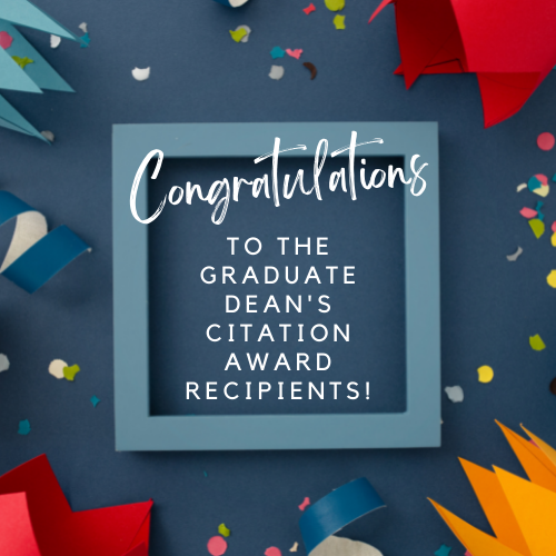 Fall 2021 Graduate Dean's Citation Award Recipients for CECI